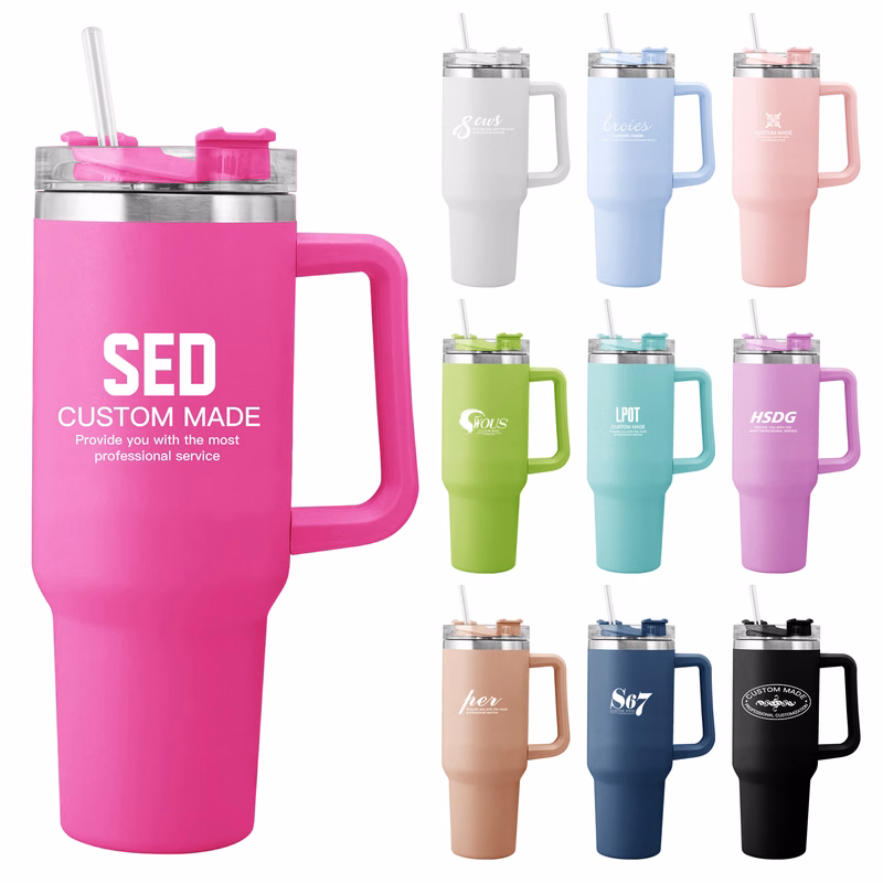 40oz Stainless Vacuum Tumbler with Handle