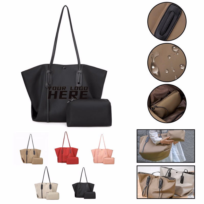 Women Tote Top Handle Shoulder Bag 2PCS