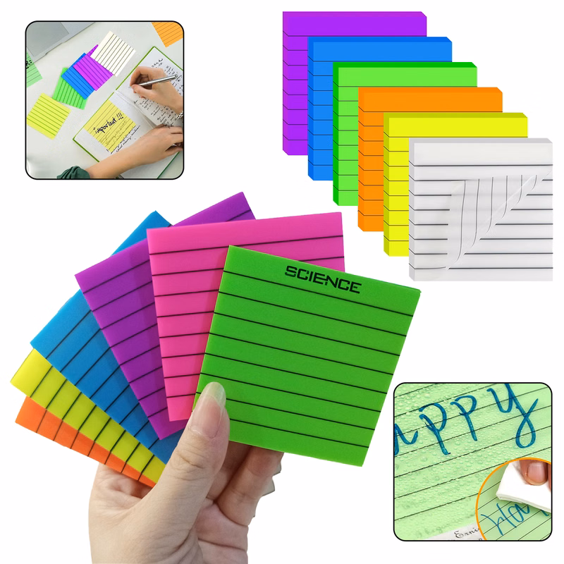 300 Sheets Lined Transparent Sticky Notes
