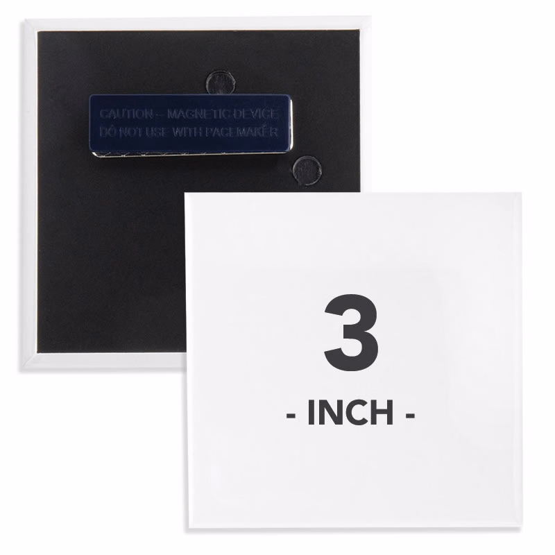 3 Inch Square Wearable Clothing Magnet Buttons