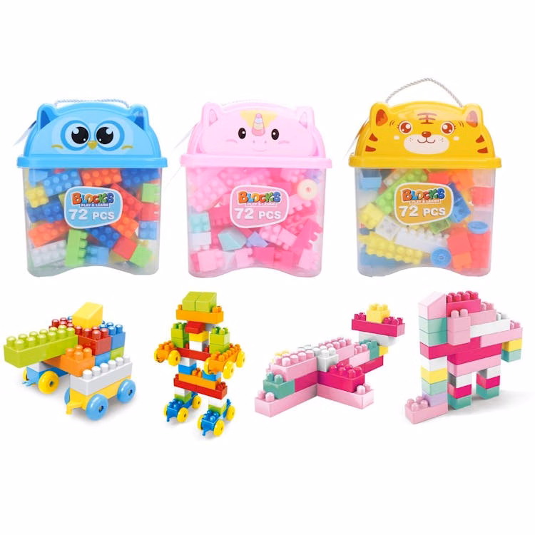 Blocks with Animal Case Three Assorted - 72 Pieces