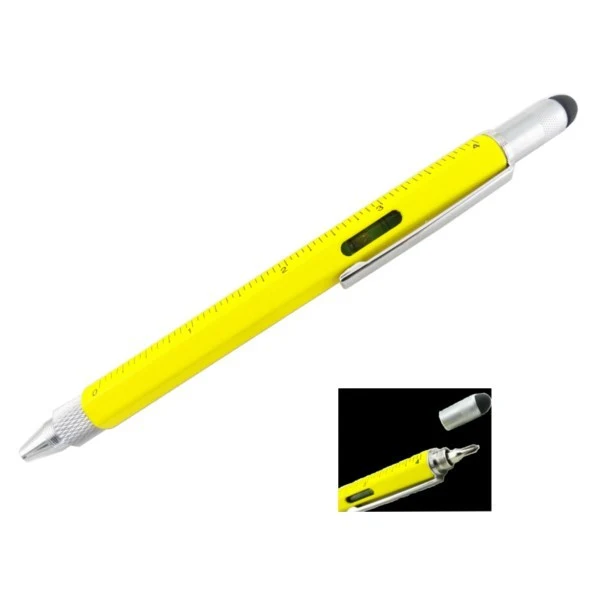 PEN W/ MINI SCREW DRIVERS, LEVELER, RULER w/ STYLUS TIP 1