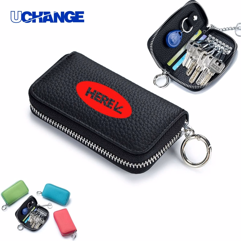 Genuine Leather Key Holder with Card Slots