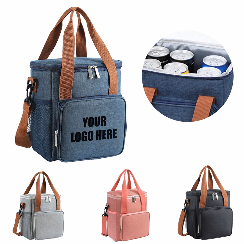 Insulated Zipper Top Cooler Tote