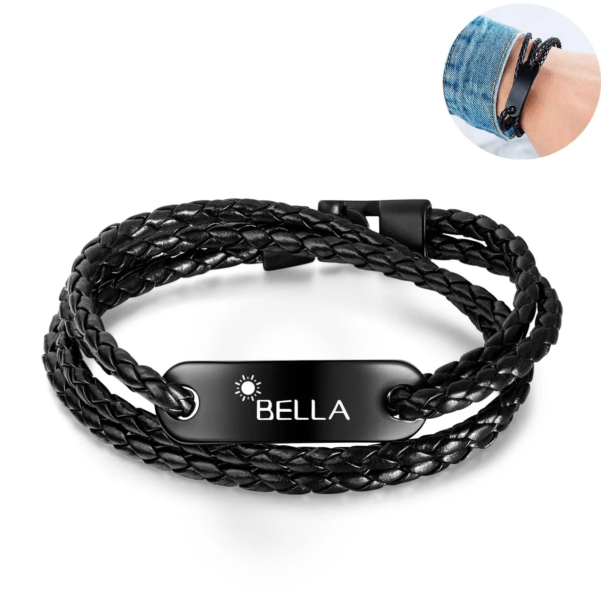 PU engraved bracelet 1