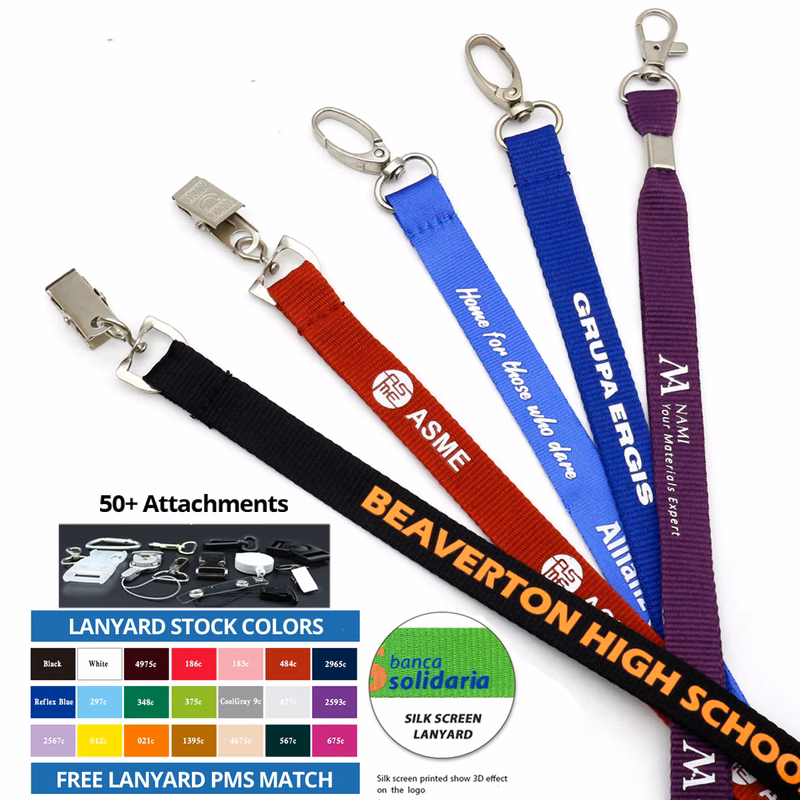 Custom 1/2" Polyester Lanyard - Silk Screen