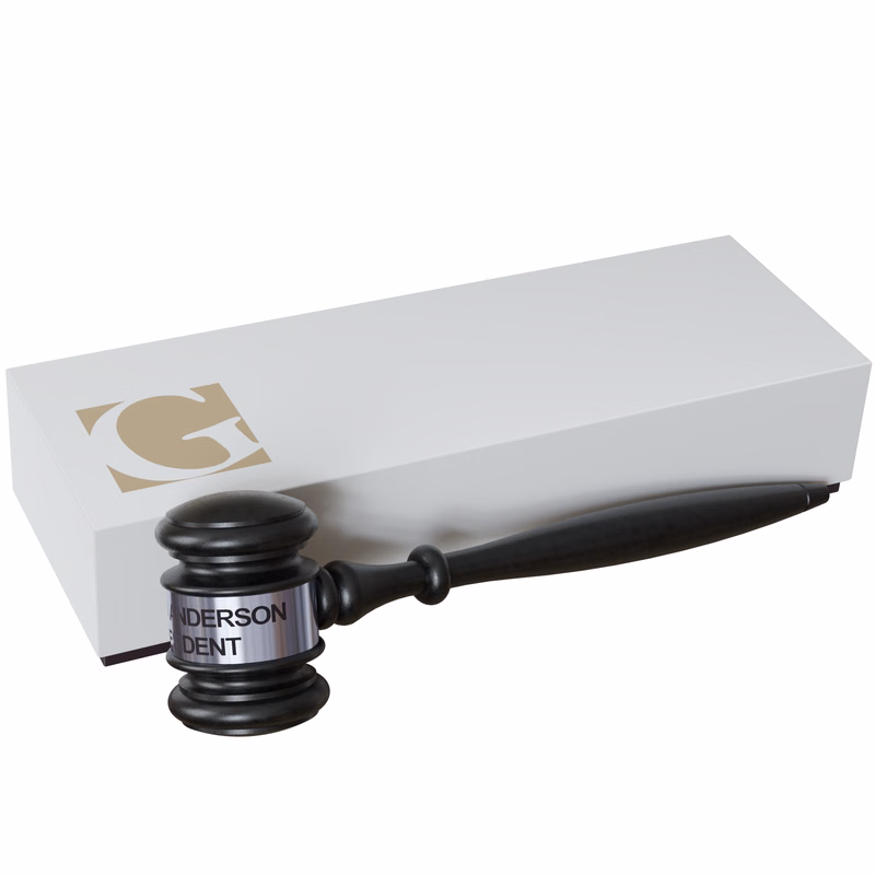 Ebony Gavel and Gift Box