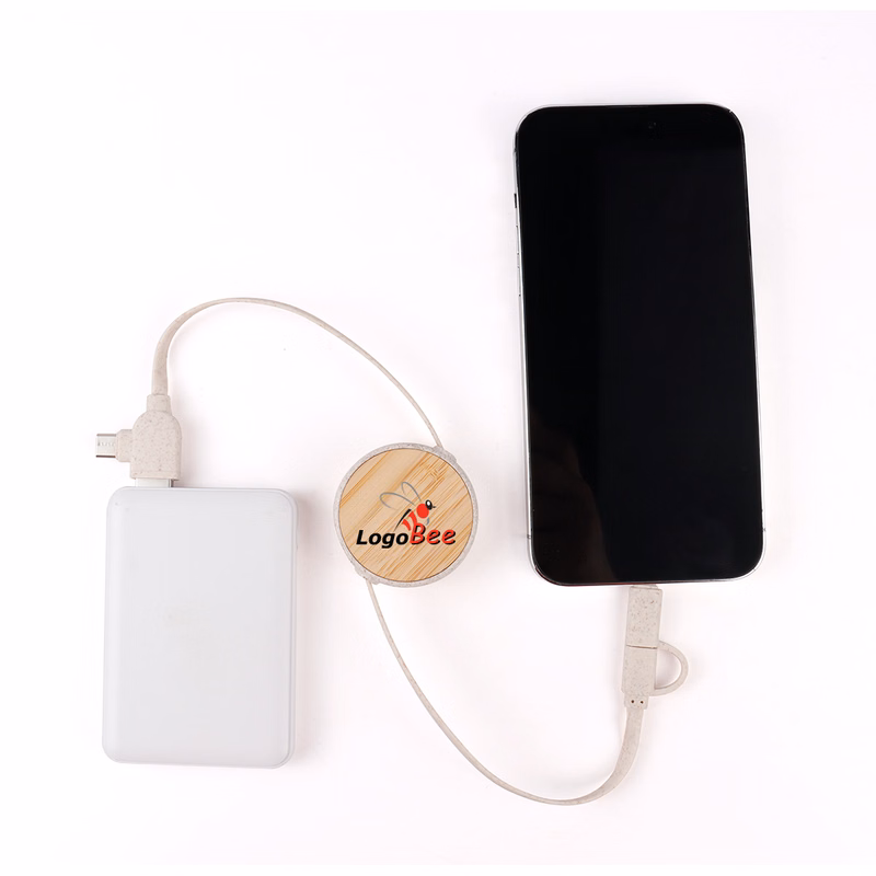 Eco-Friendly Retractable Cable with Type-C/USB