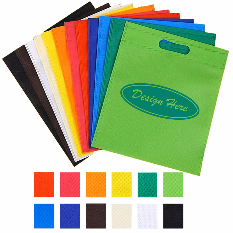 Custom Non-Woven Bags with Flat-Mouth Design for Shopping