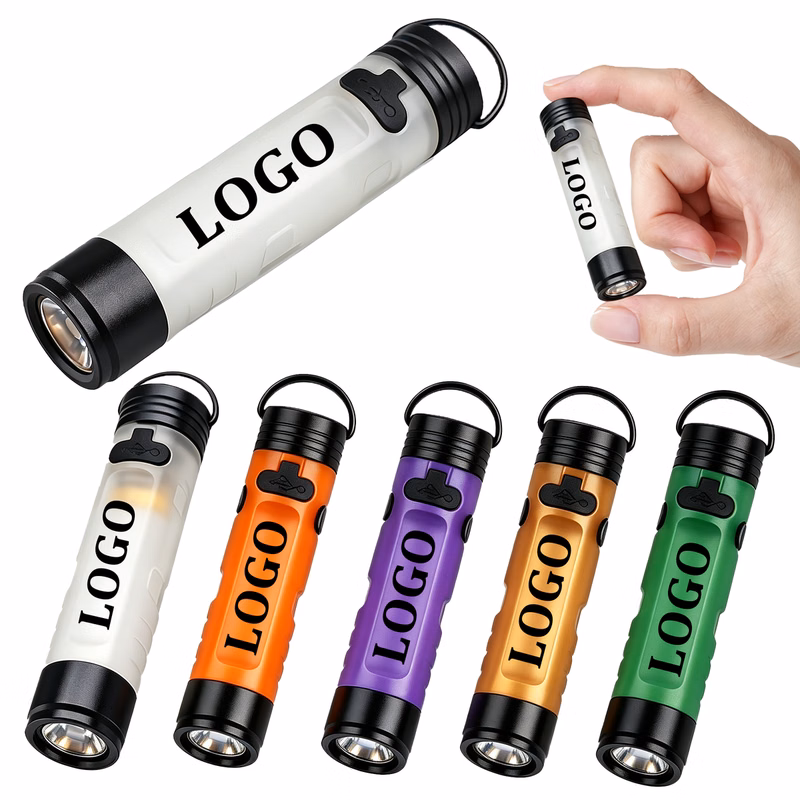 Portable Mini Dual Magnetic Source LED Dual Light Source Small Torch Pocket Flashilight With Hat Cl