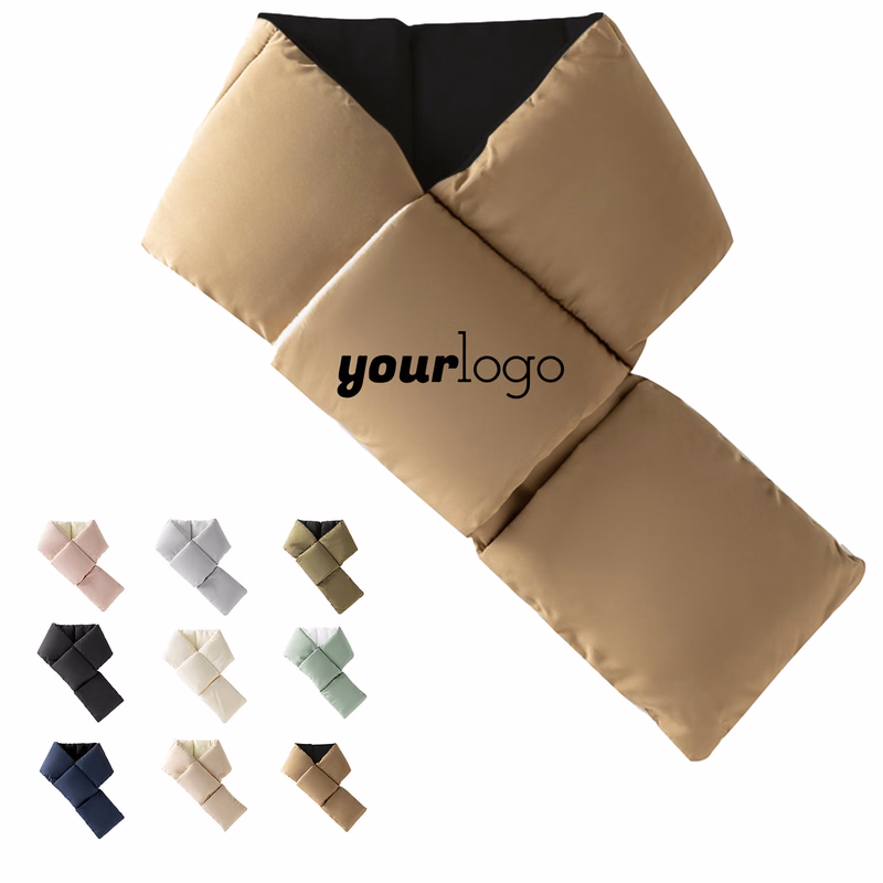 Down Cotton Puffer Winter Scarf