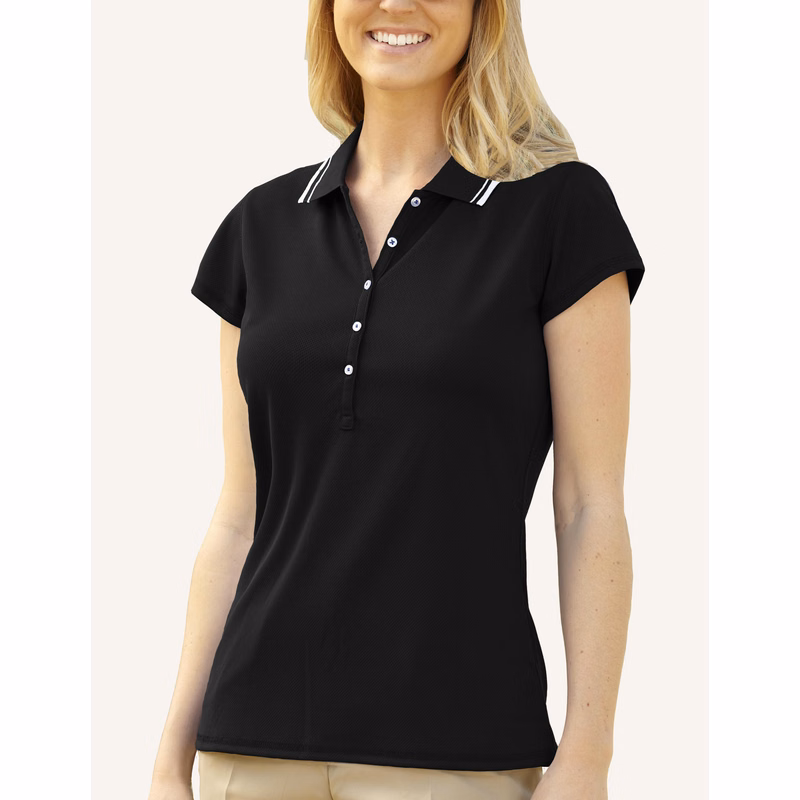 Ladies' Pacifica Birds Eye Solid Polo Shirt