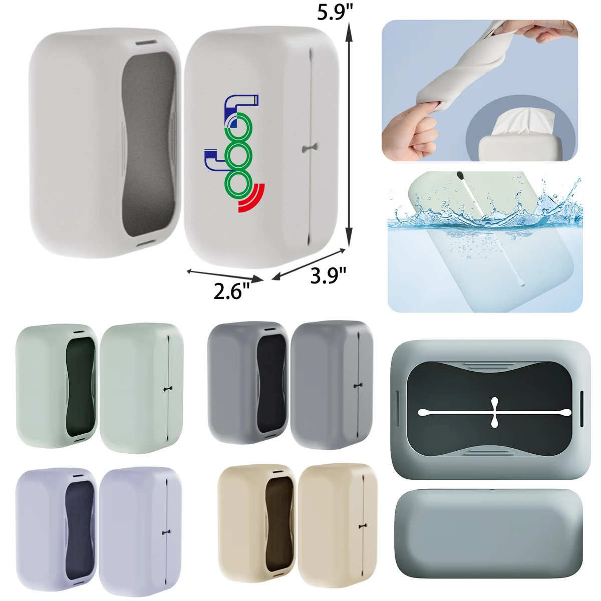 MOQ 50 PCS Flexible Silicone Tissue Box 1