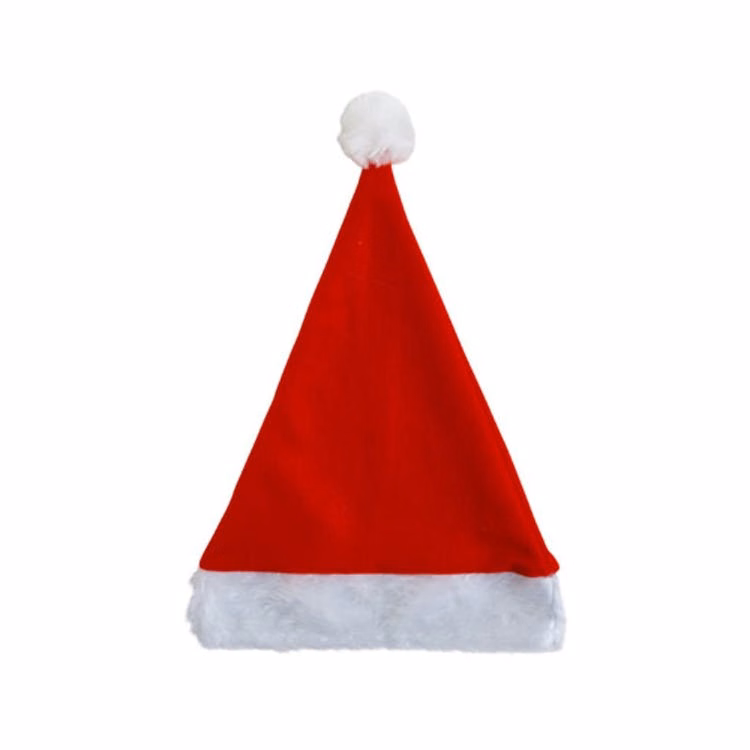 Felt Santa Hats - Red 17" with Plush Cuff
