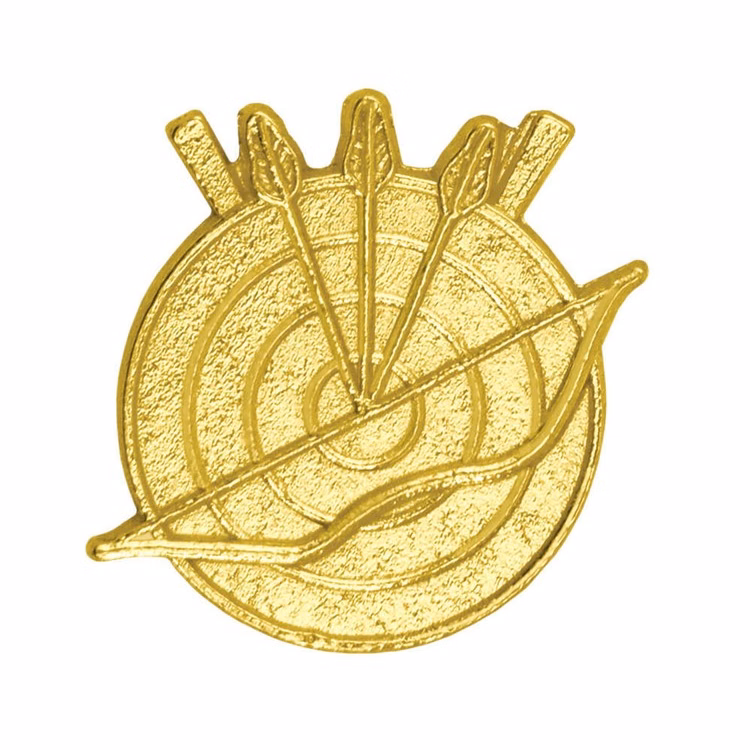 Archery Bright Gold Chenille Lapel Pin