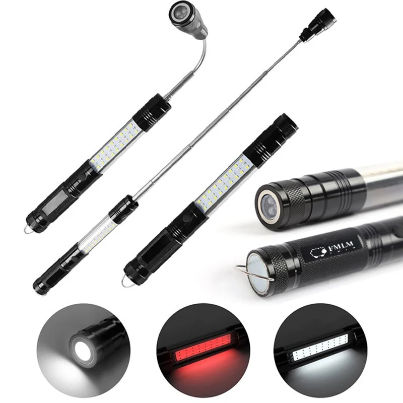 Telescopic Magnetic COB LED Flashlight w/Sidelight 1
