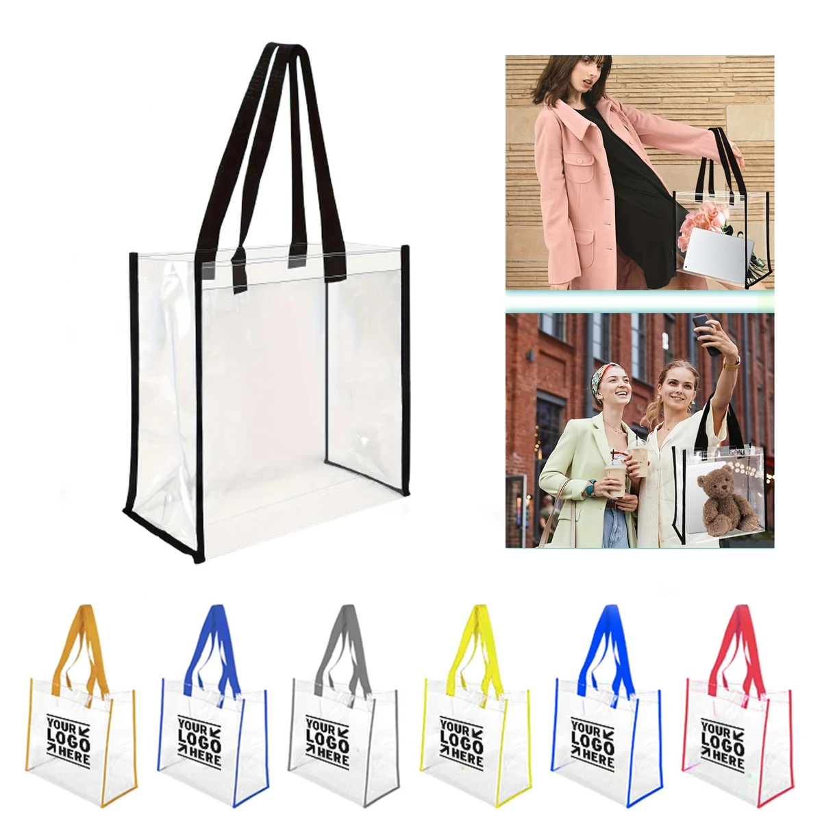 Clear Pvc Stadium Tote Bag 1