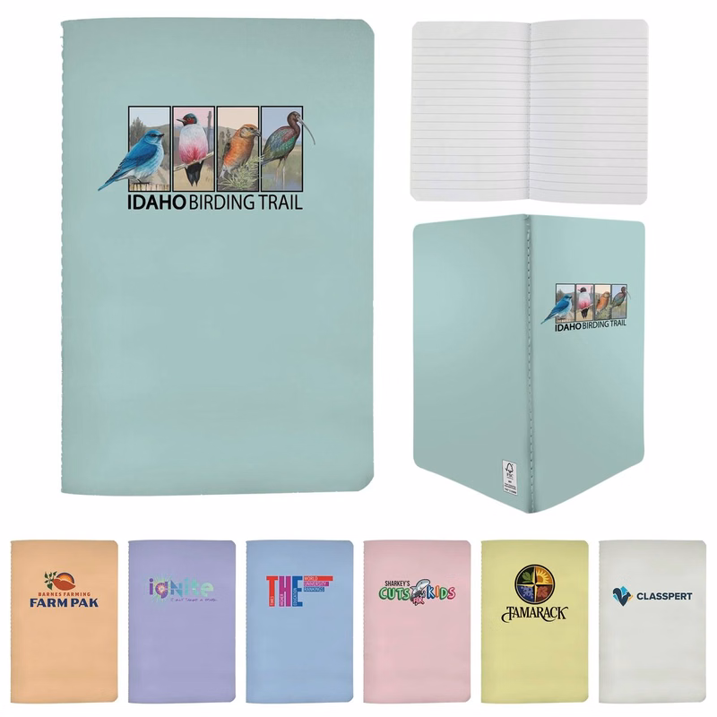 5" x 7" Pastel Sewn Paper Cover Notebook