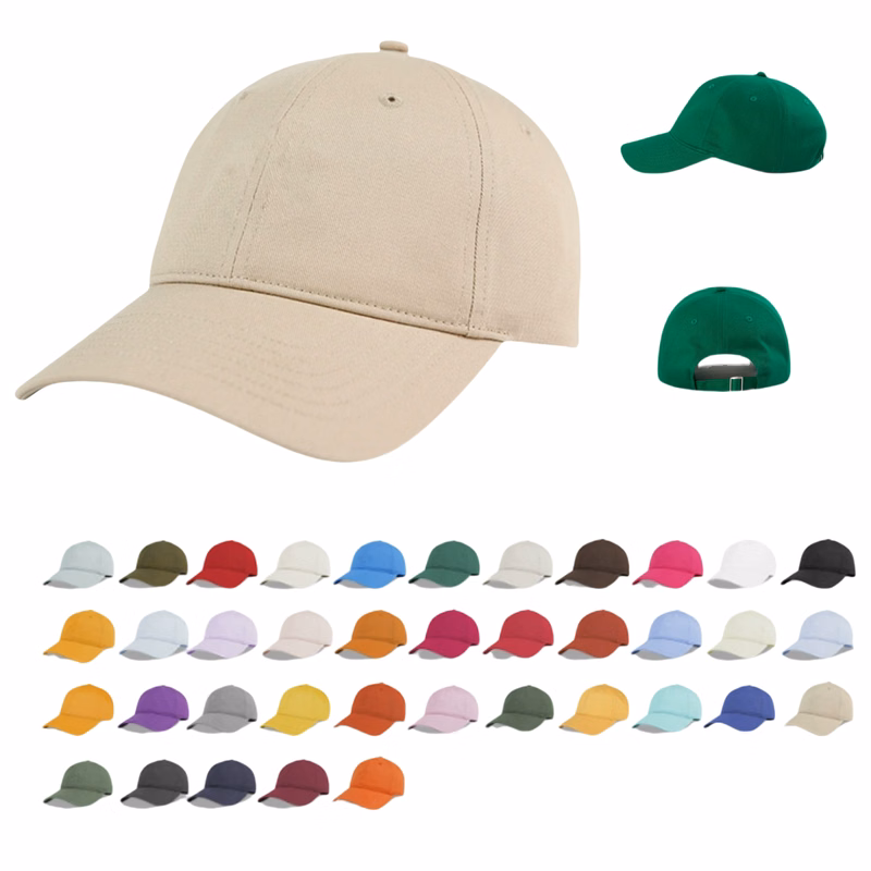 6 Panel 100% Cotton Baseball Cap