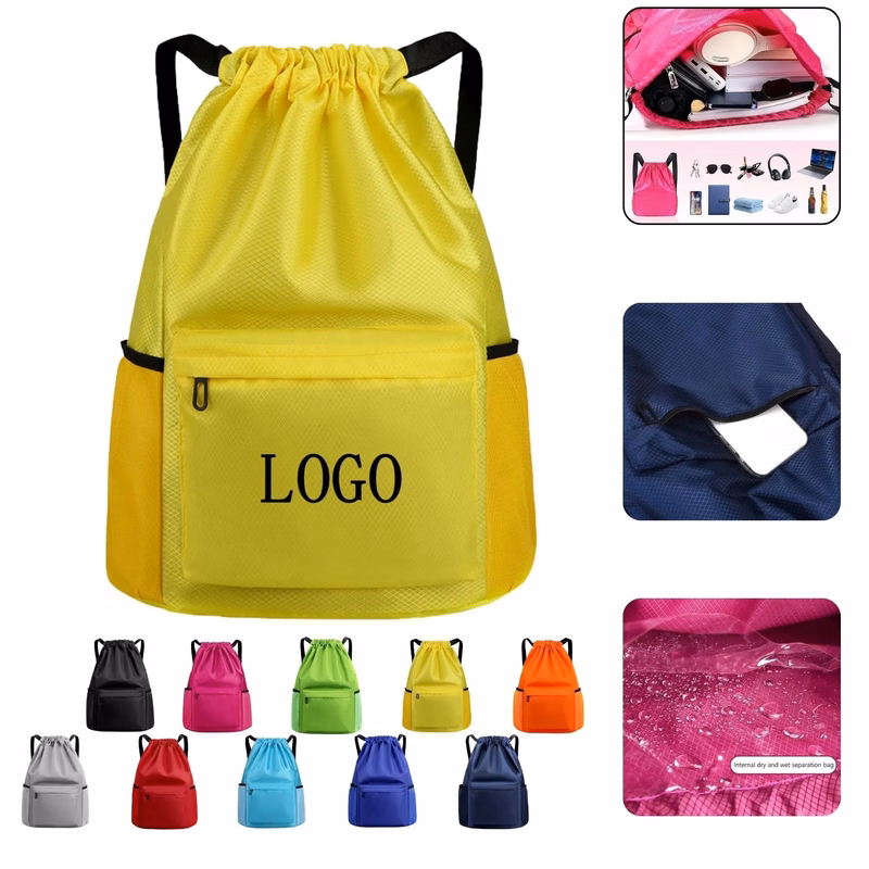 Waterproof Athletic Drawstring Bag