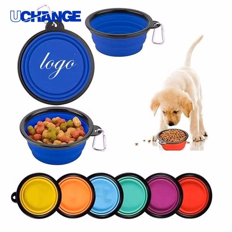 Silicone Collapsible Pet Bowl with Carabiner Hook