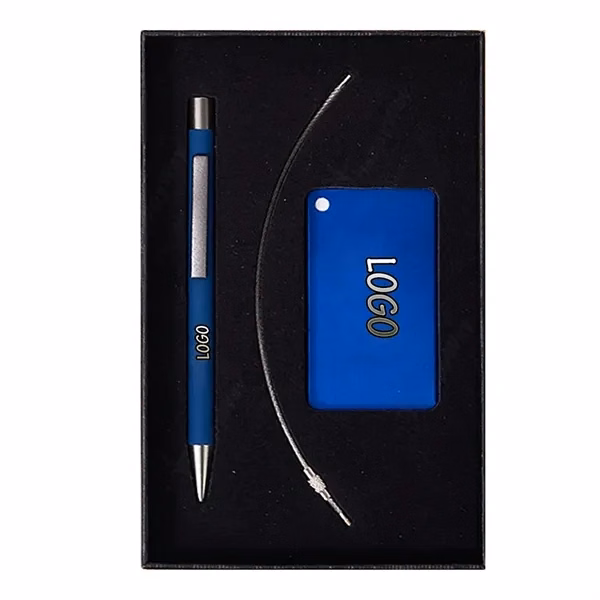 Gift Set with Luggage Tag and Metal Pen for Work, School and Travel