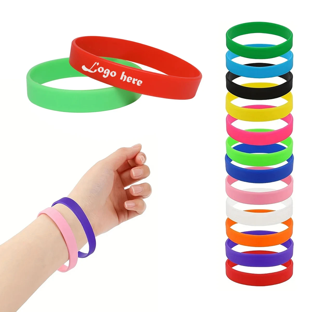 Solid Color Silicone Bracelets 1