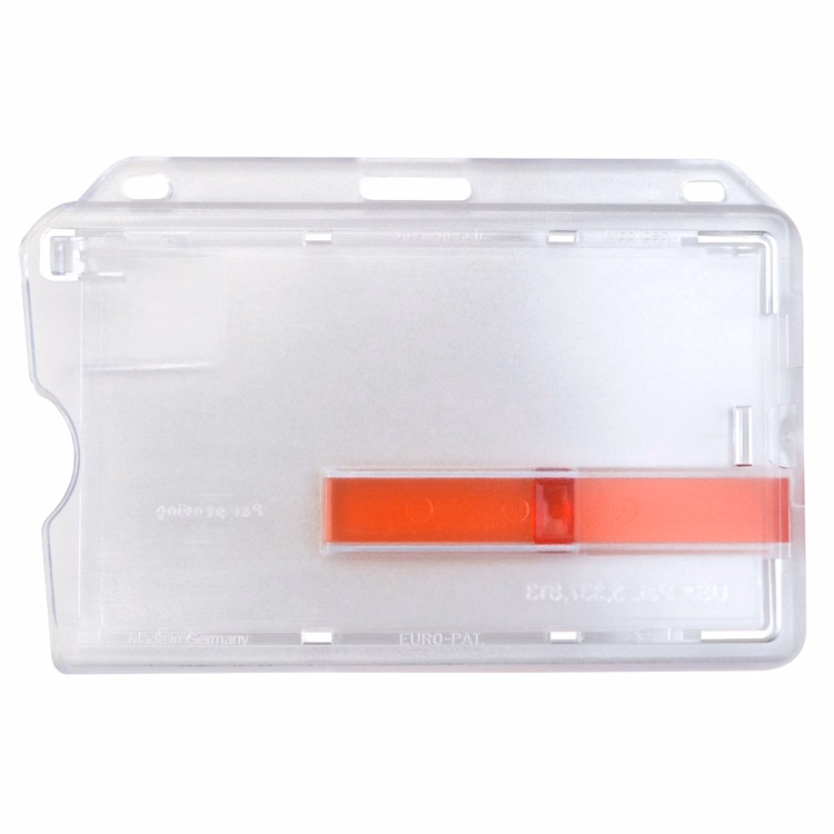 3.38" W x 2.18" H - Horizontal Rigid Card Holder (Blank)