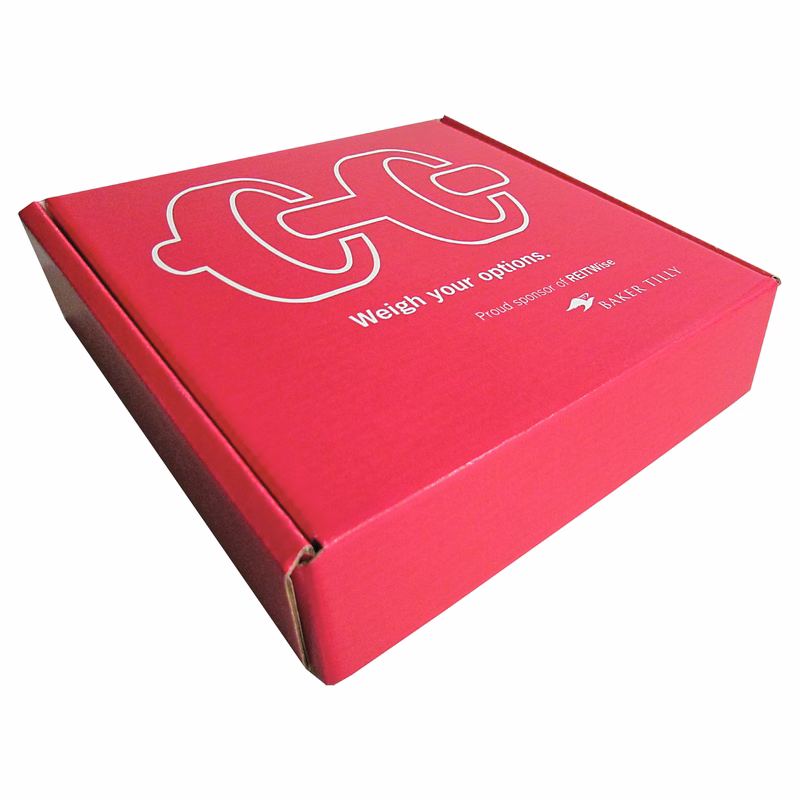 8" x 8" x 2" - E-Flute Outside Tuck Box