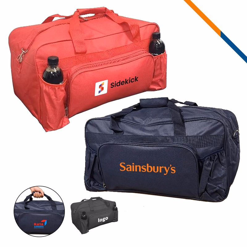 GearDuff Dual Bottle Holders Duffel Bag