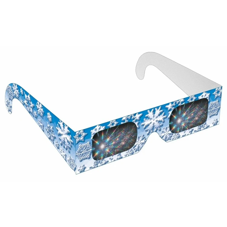 Winter Snow Flake Rainbow Glasses - Stock Imprint 1