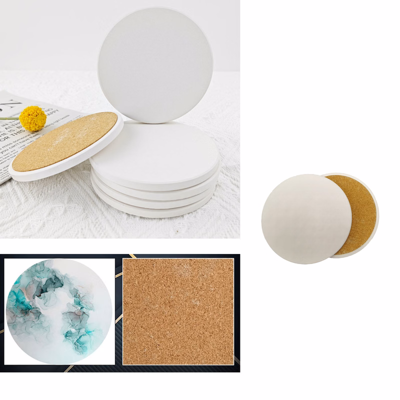 Ceramic Coaster With Cork Padding