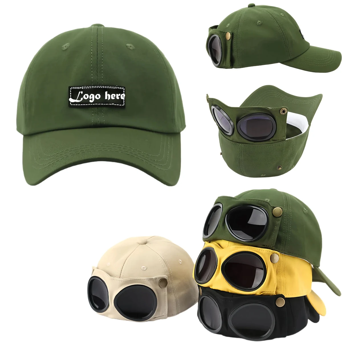 Trendy Pilot Cap With Adjustable Sunglasses 1