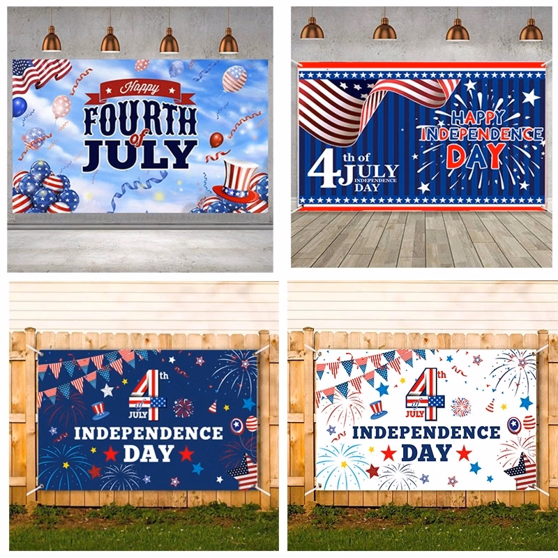 Independence Day Banner Backdrop Decorations