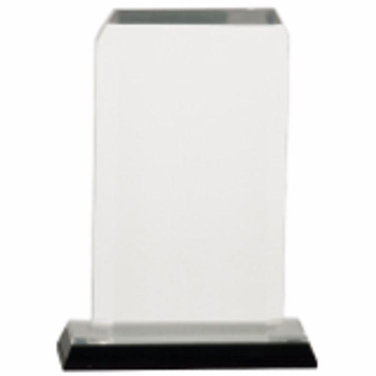 6.5" Silver Clipped Corner Impress Award