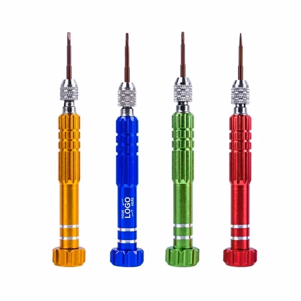 Custom Compact Aluminum 5 in 1 Precision Pocket Screwdriver — Portable Repair Essential
