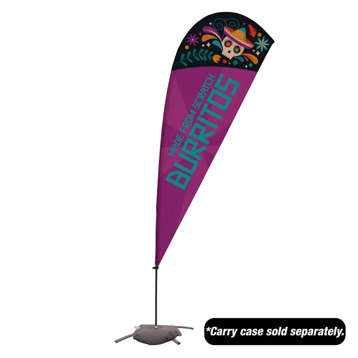9.5' Value Teardrop Sail Sign Kit (Single-Sided with Cross Base) 1