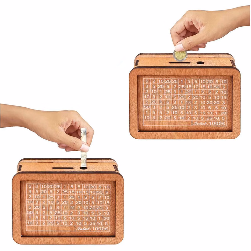 MOQ100 Wooden Coin Bank