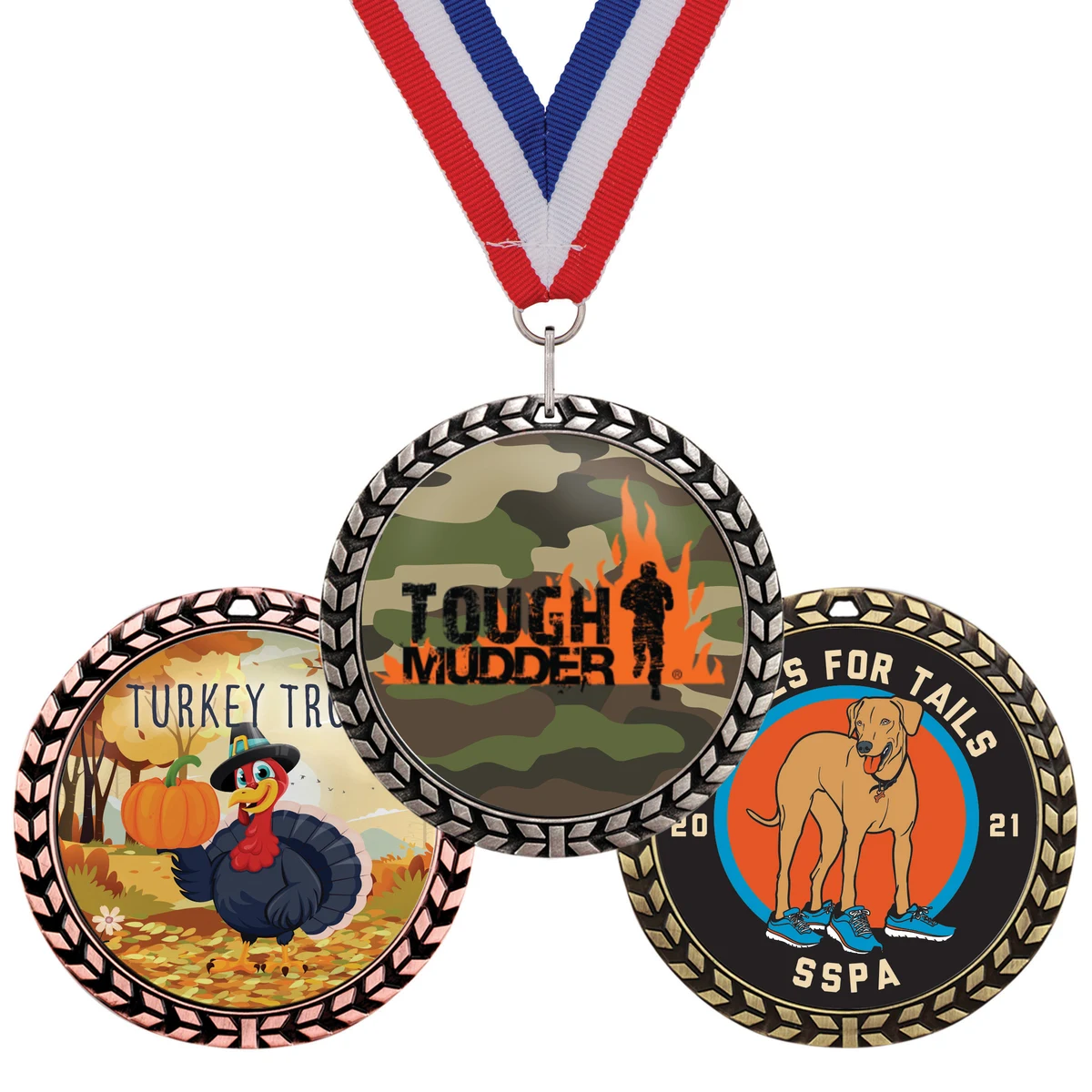 1.75" Speed Medal with Wreath Border 1