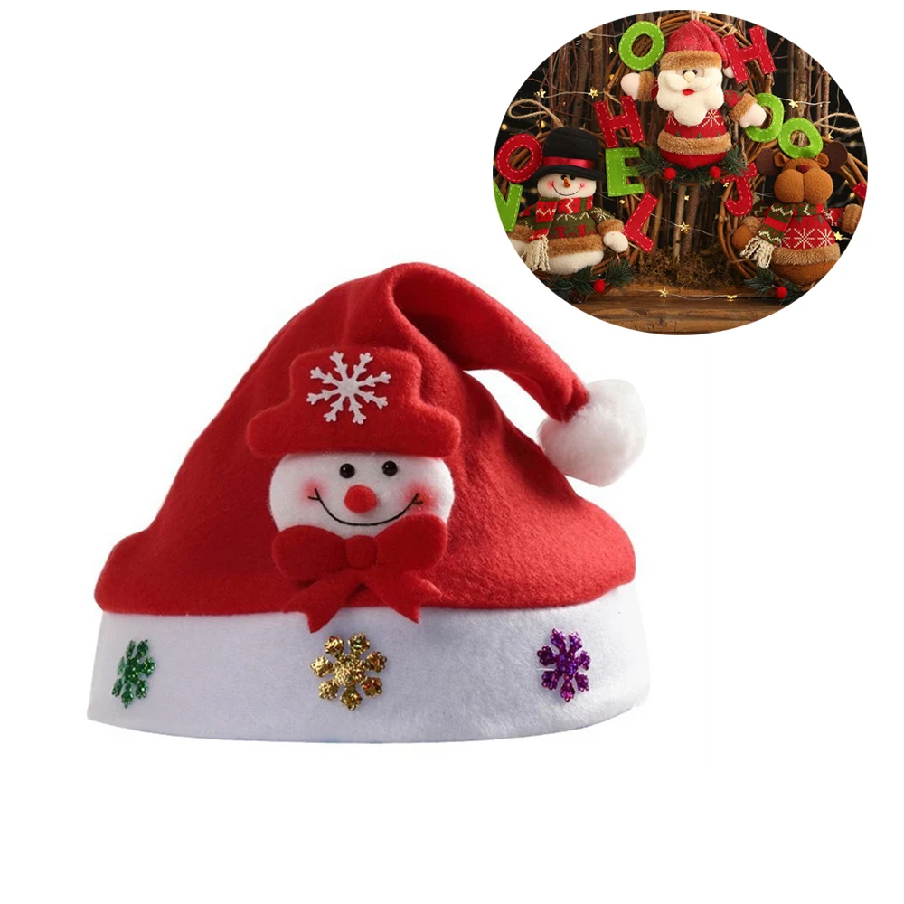 Red Christmas Snowman Hat 1