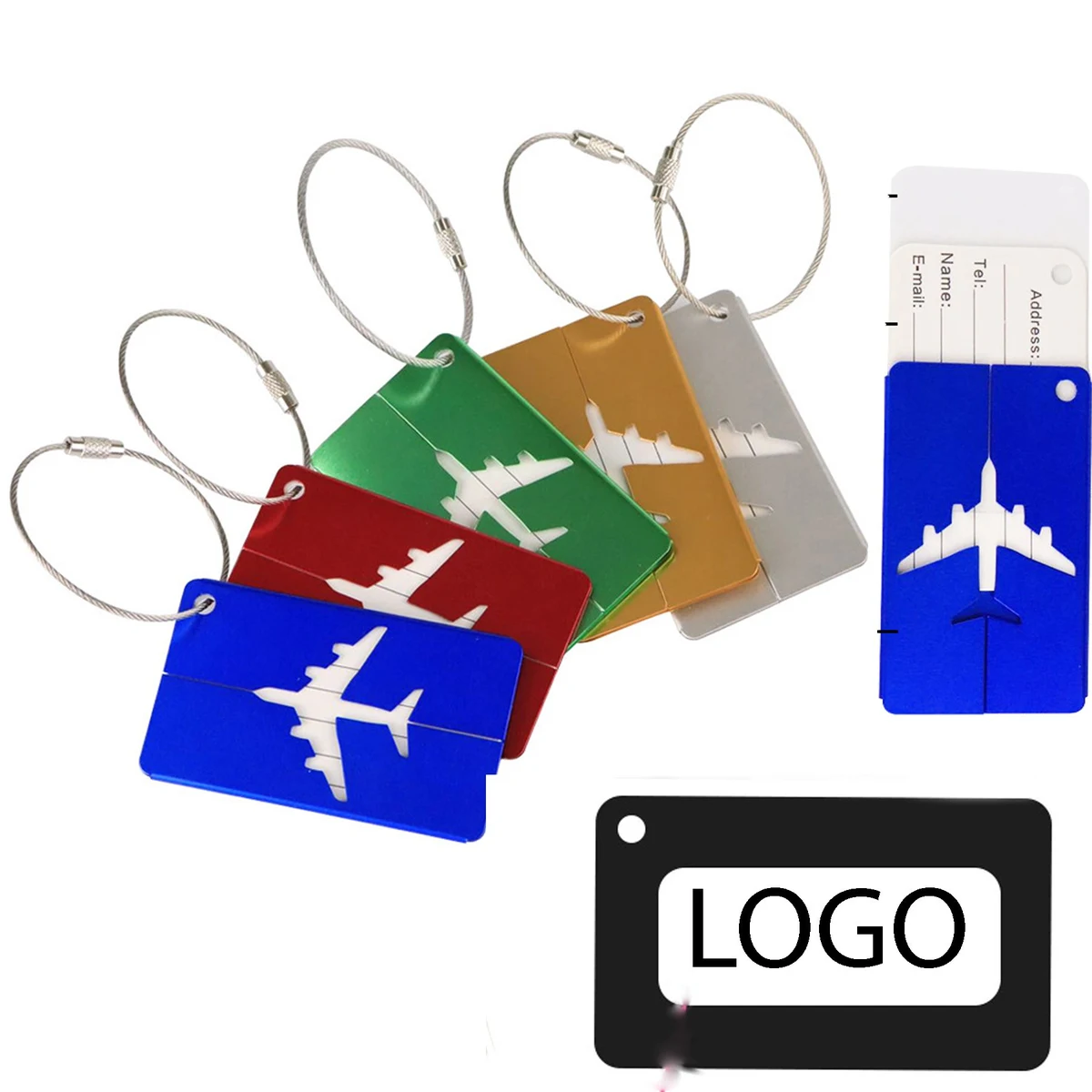 Luggage Tags With Steel Loop 1