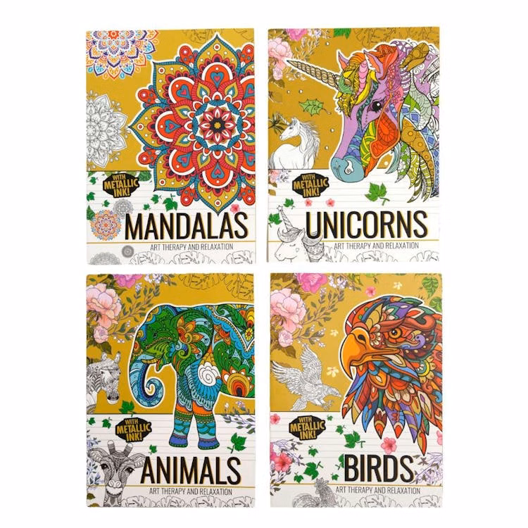Adult Coloring Books 32 Pages - Four Titles