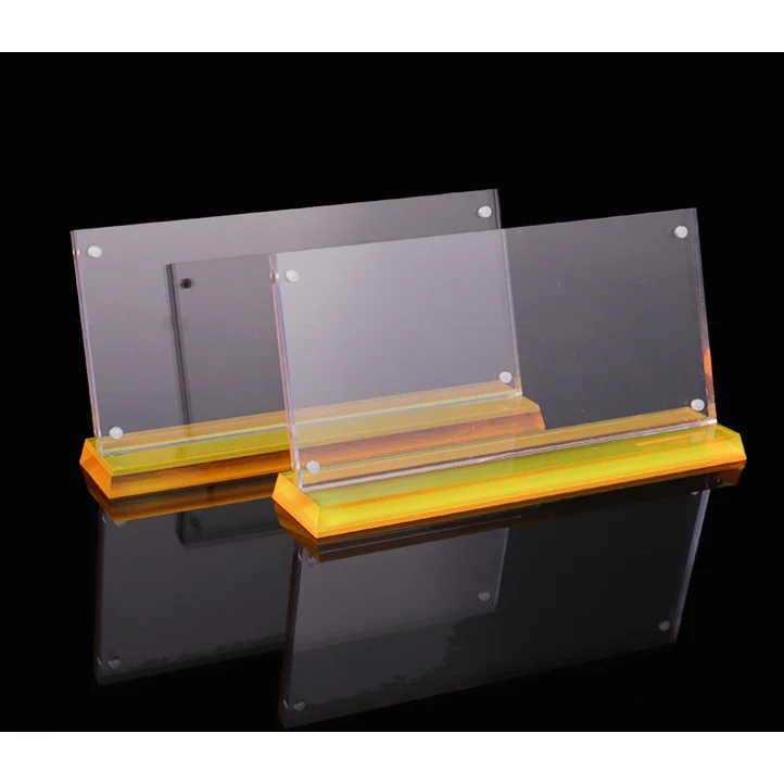 Acrylic transparent crystal display card table seat 1
