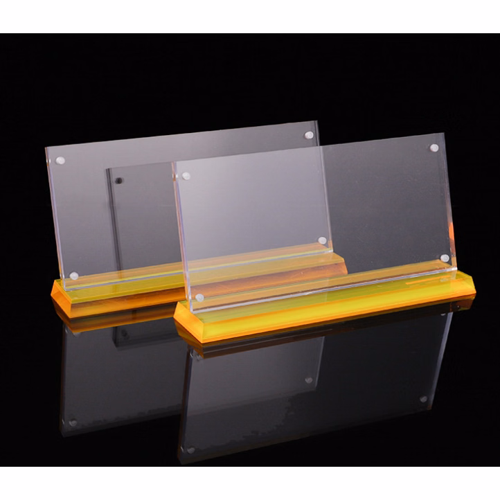Acrylic transparent crystal display card table seat