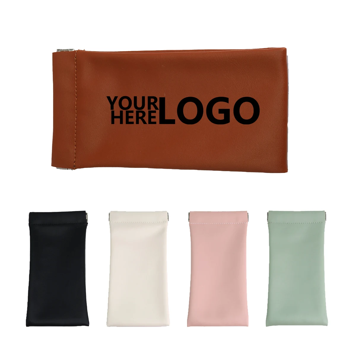 PU Leather Auto-Closing Snap Sunglasses Case 1