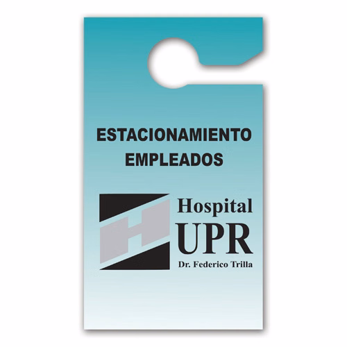 USA Made LaminatedParking Permit | Rear View Mirror Hanger - Rectangle (4"x7") Rounded Corners