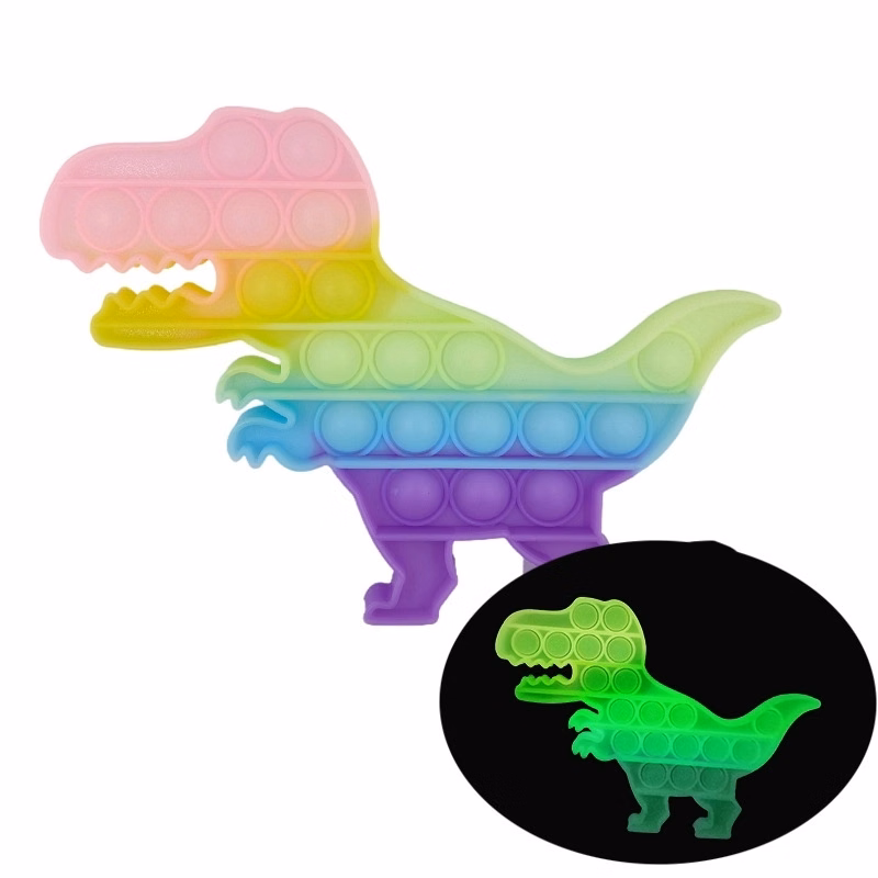 Dinosaur Shape Noctilucence Bubble Sensory Fidget Toy