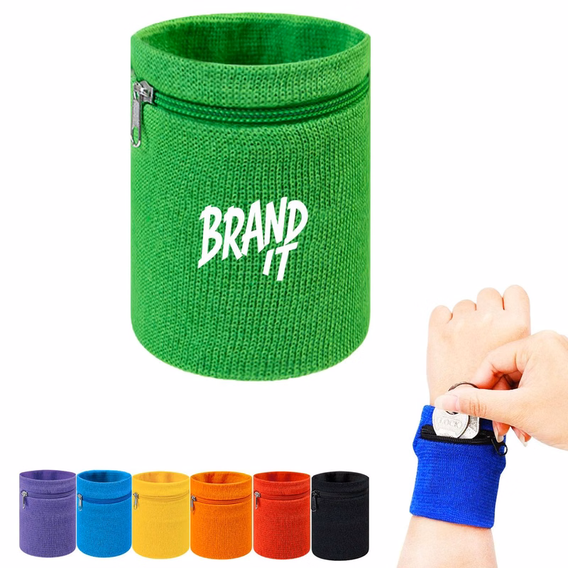 Wrist Wallet Pouch Sport Wristband w/Zipper