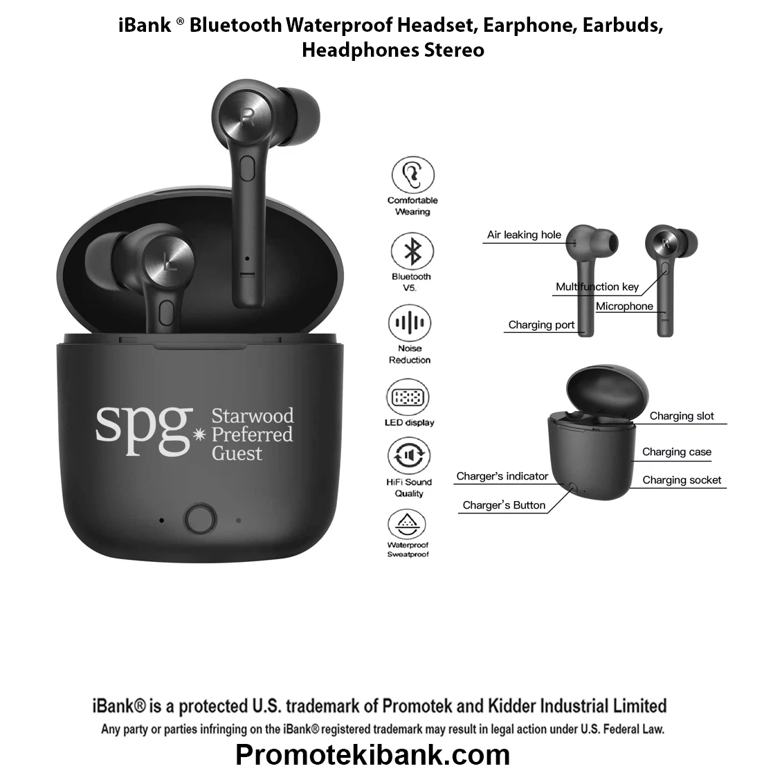 iBank ® Bluetooth Waterproof Earbuds. Free Shipping 1