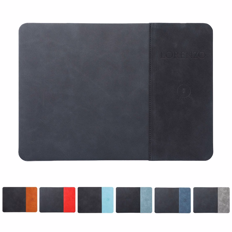 PU Leather Wireless Charging Mouse Pad